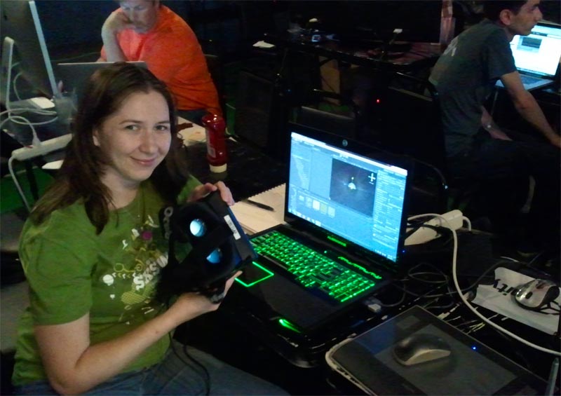 Steph with the new Oculus DK1